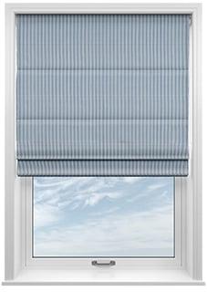 Nautical Stripes, Navy - Motorised Roman Blind